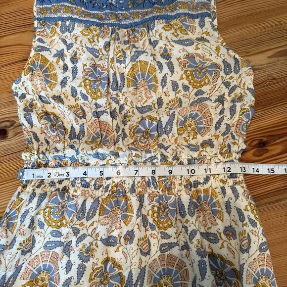 Lucky Brand Felice Maxi Dress Sz Small Hi-Low Floral Drawstring Waist Boho Fairy - Picture 12 of 14